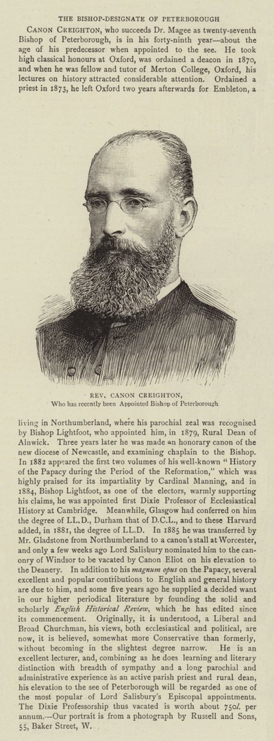 Révérend Chanoine Creighton - English School